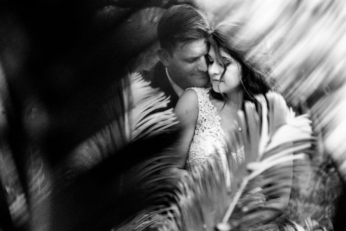 bride groom nature black and white