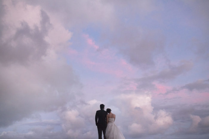 hawaii bride groom portrait