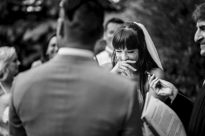 emotional bride ceremony
