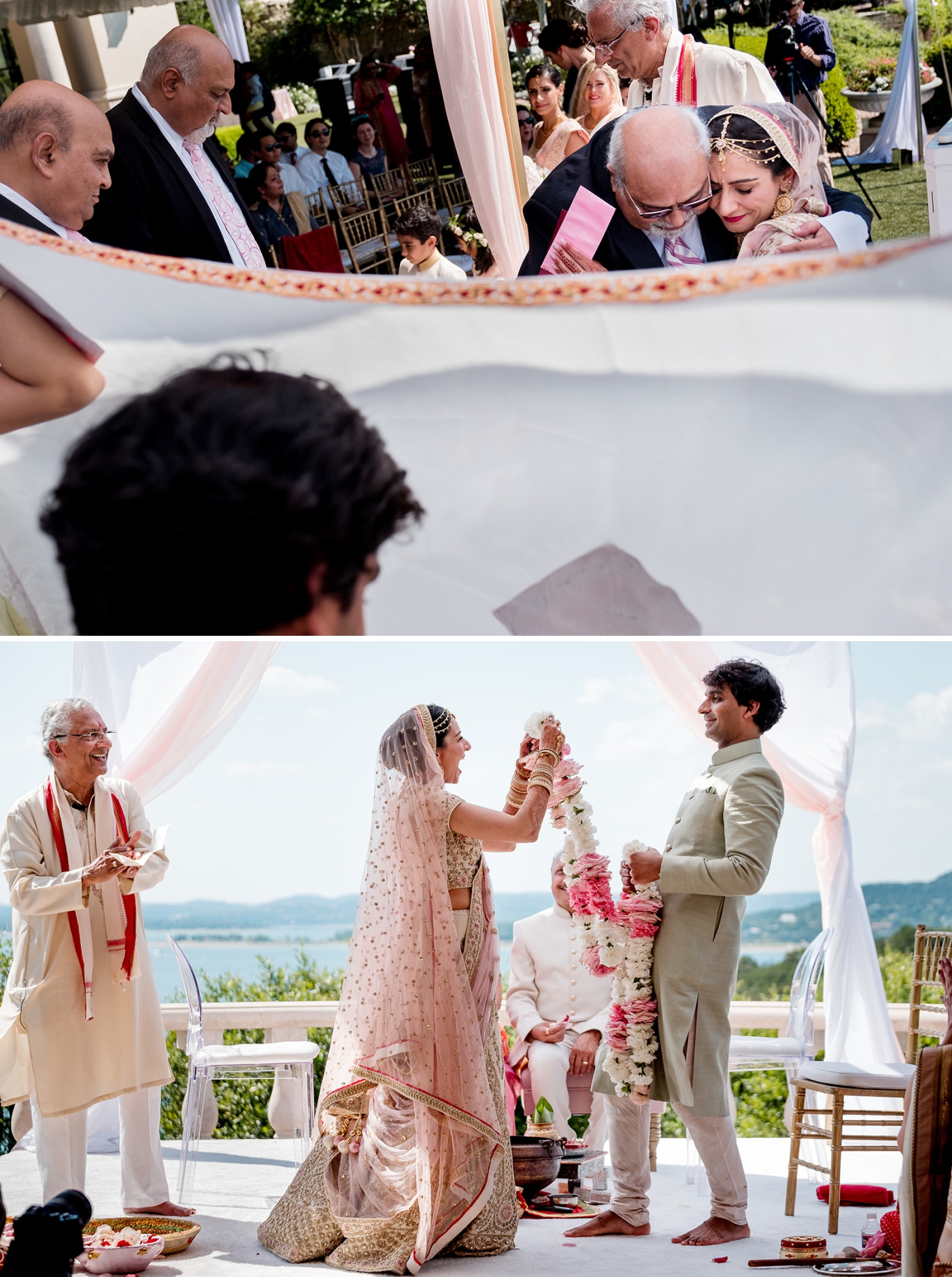 Wedding ceremony at Villa Del Lago