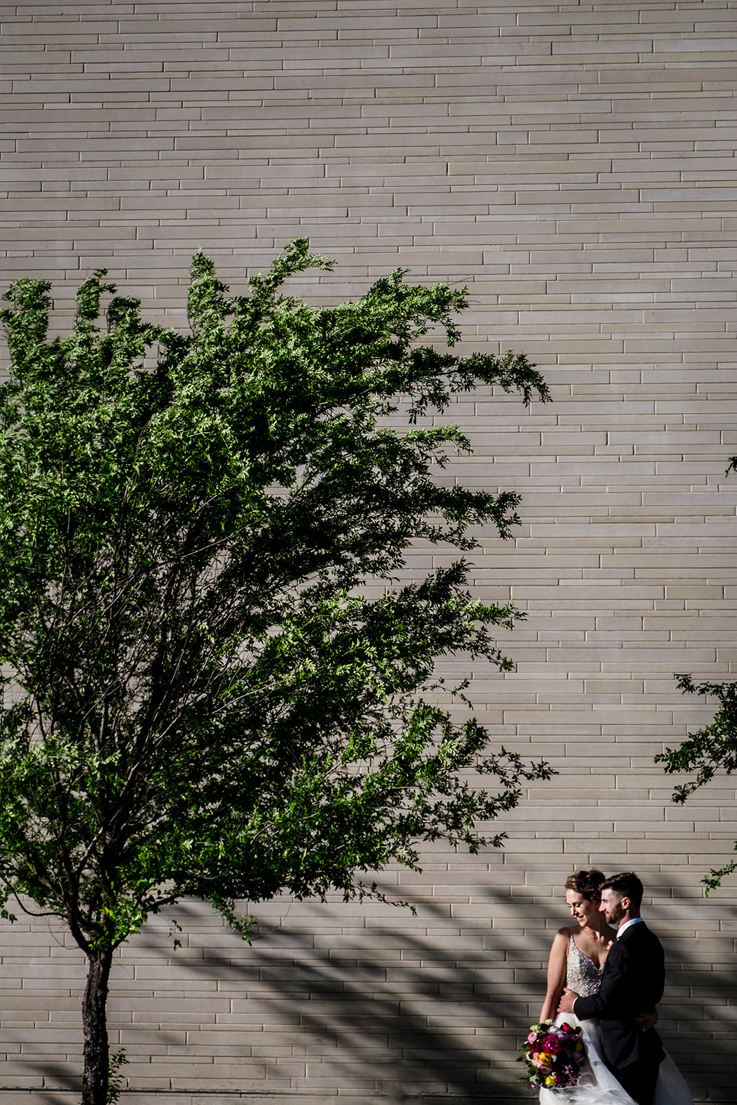 Bride and groom portraits in Downtown, Austin