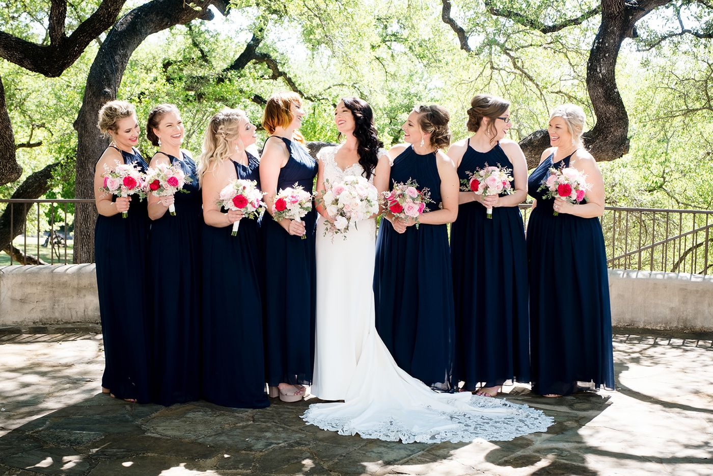 Navy and blush formal wedding in Austin, Texas